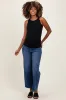 Navy Cropped Wide Leg Maternity Jeans sold by Pinkblush