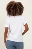 White Ruffle Trim Short Sleeve Maternity T-Shirt sold by Pinkblush