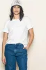 White Ruffle Trim Short Sleeve Maternity T-Shirt sold by Pinkblush