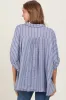 Blue Striped Collared Oversized Top sold by Pinkblush