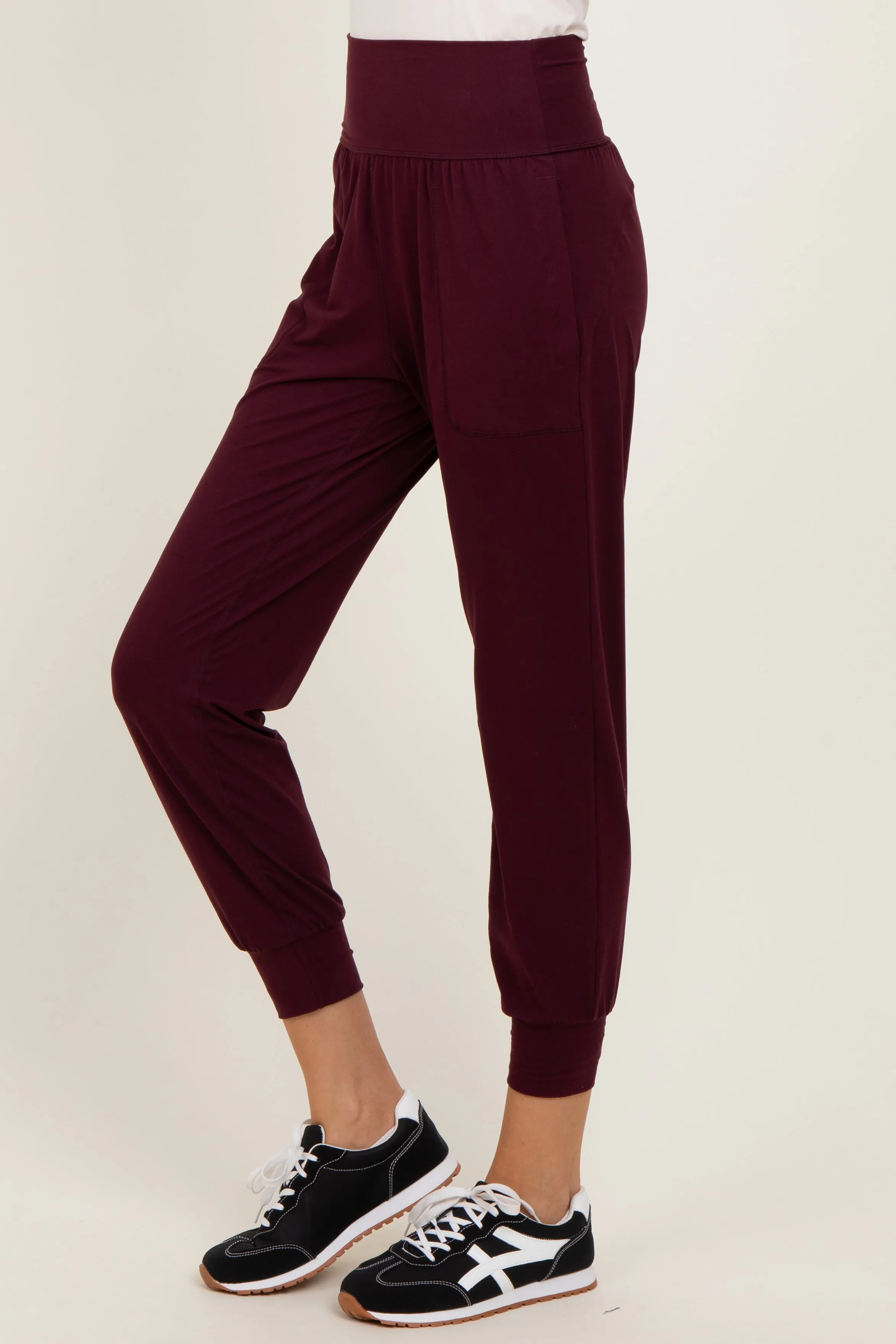 Burgundy Joggers sold by Pinkblush product image thumbnail 4