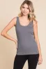 Charcoal Ribbed Basic Maternity Tank sold by Pinkblush