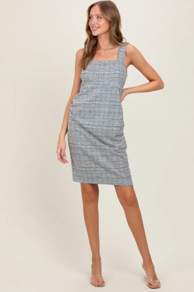 Blue Sleeveless Knit Dress sold by Pinkblush