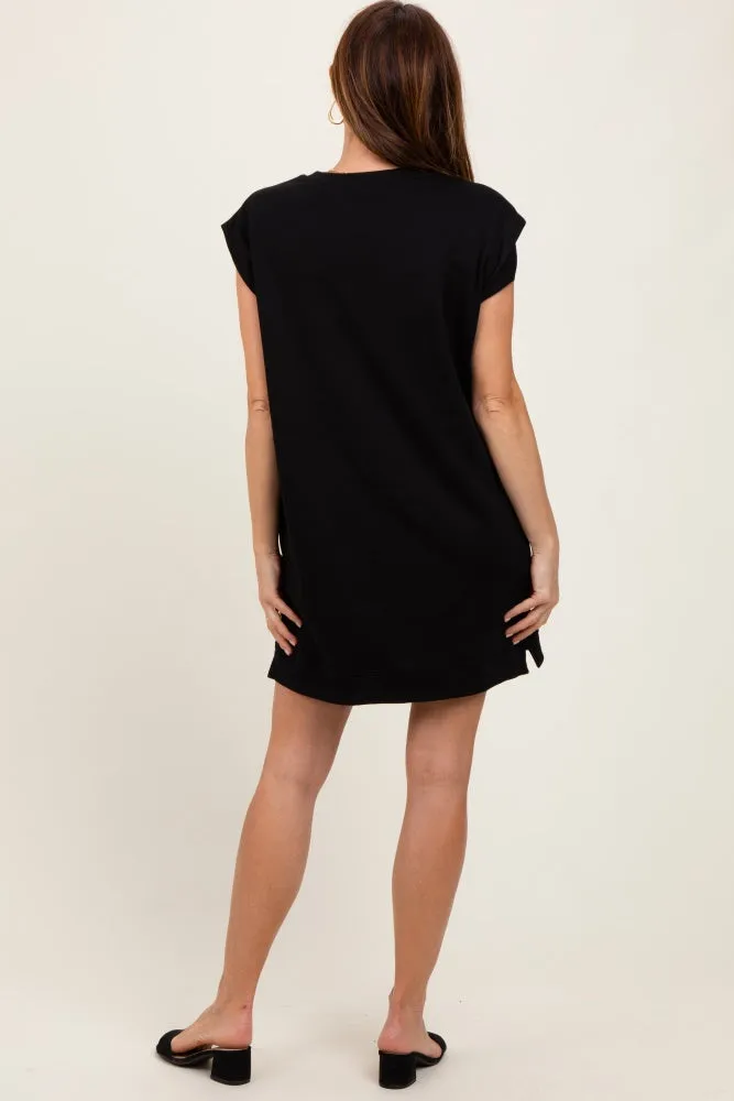 Black Studded Shoulder Mini Dress sold by Pinkblush product image thumbnail 3