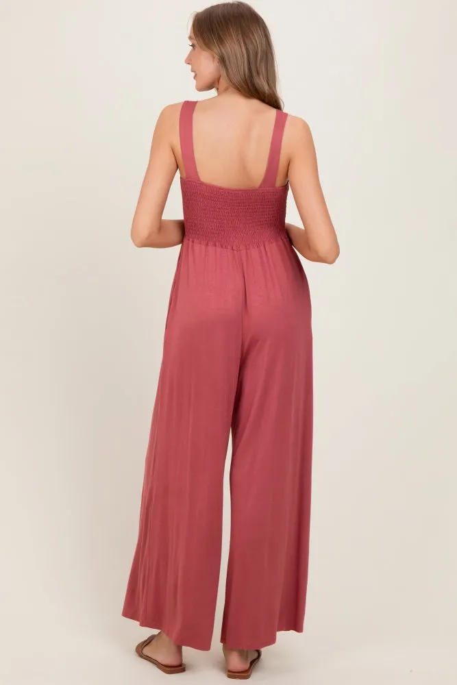 Pink Sleeveless Wide Leg Jumpsuit sold by Pinkblush product image thumbnail 4