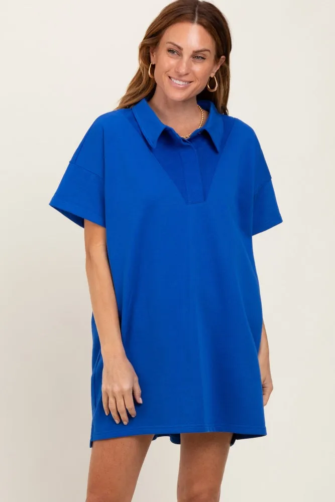 Royal Blue Mini Polo Dress sold by Pinkblush product image thumbnail 4