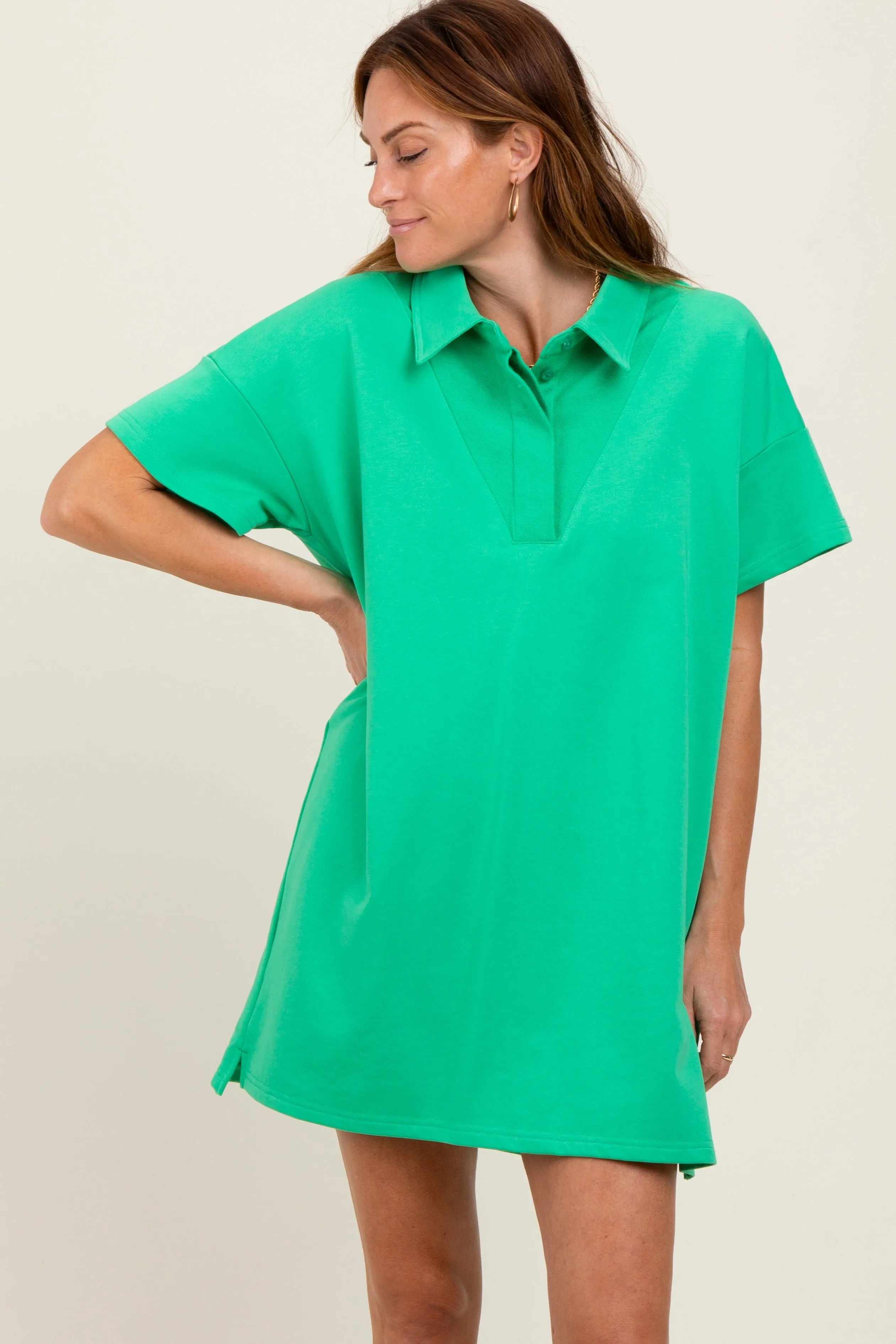 Green Mini Polo Dress sold by Pinkblush