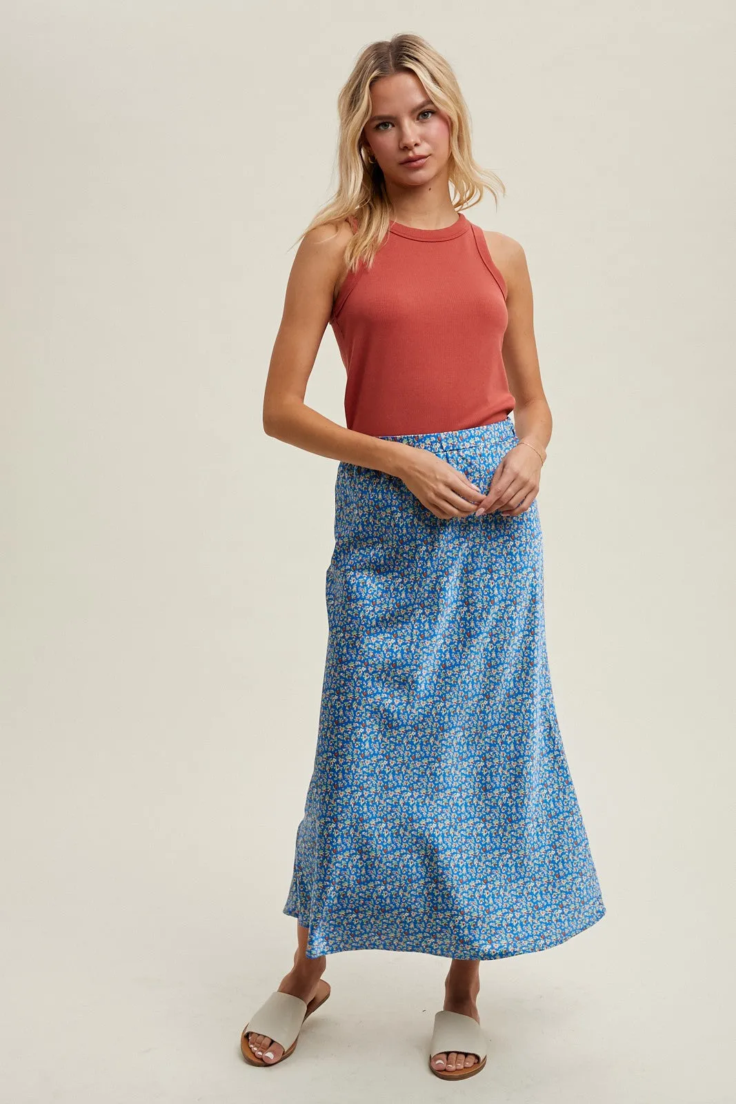 Rust Ribbed Basic Crew Neck Maternity Tank sold by Pinkblush product image thumbnail 5