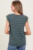 Olive Striped Terry Short Sleeve Top sold by Pinkblush