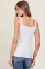 White Lace-Trim Ribbed Tank Top sold by Pinkblush