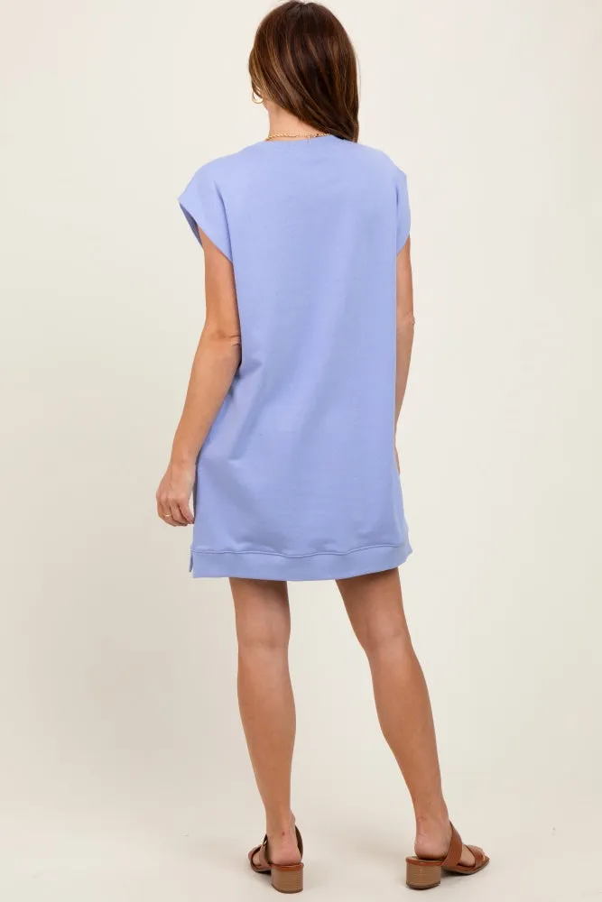 Periwinkle Studded Shoulder Mini Dress sold by Pinkblush product image thumbnail 3