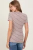 Mocha Ribbed Striped Short Sleeve Top sold by Pinkblush