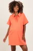 Peach Maternity Mini Polo Dress sold by Pinkblush