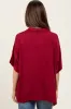 Burgundy Dolman Sleeve Button Down Maternity Blouse sold by Pinkblush