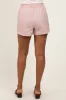 Camel Striped Round Hem Drawstring Shorts sold by Pinkblush