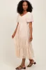 Beige Floral Embroidered Chiffon Midi Dress sold by Pinkblush