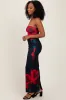 Navy Floral Strapless Maxi Dress sold by Pinkblush