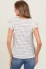 Black Dotted Stripe Ruffle Sleeve Top sold by Pinkblush