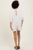 Beige Stripe Dolman Sleeve Linen Blend Romper sold by Pinkblush