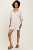 Beige Stripe Dolman Sleeve Linen Blend Romper sold by Pinkblush