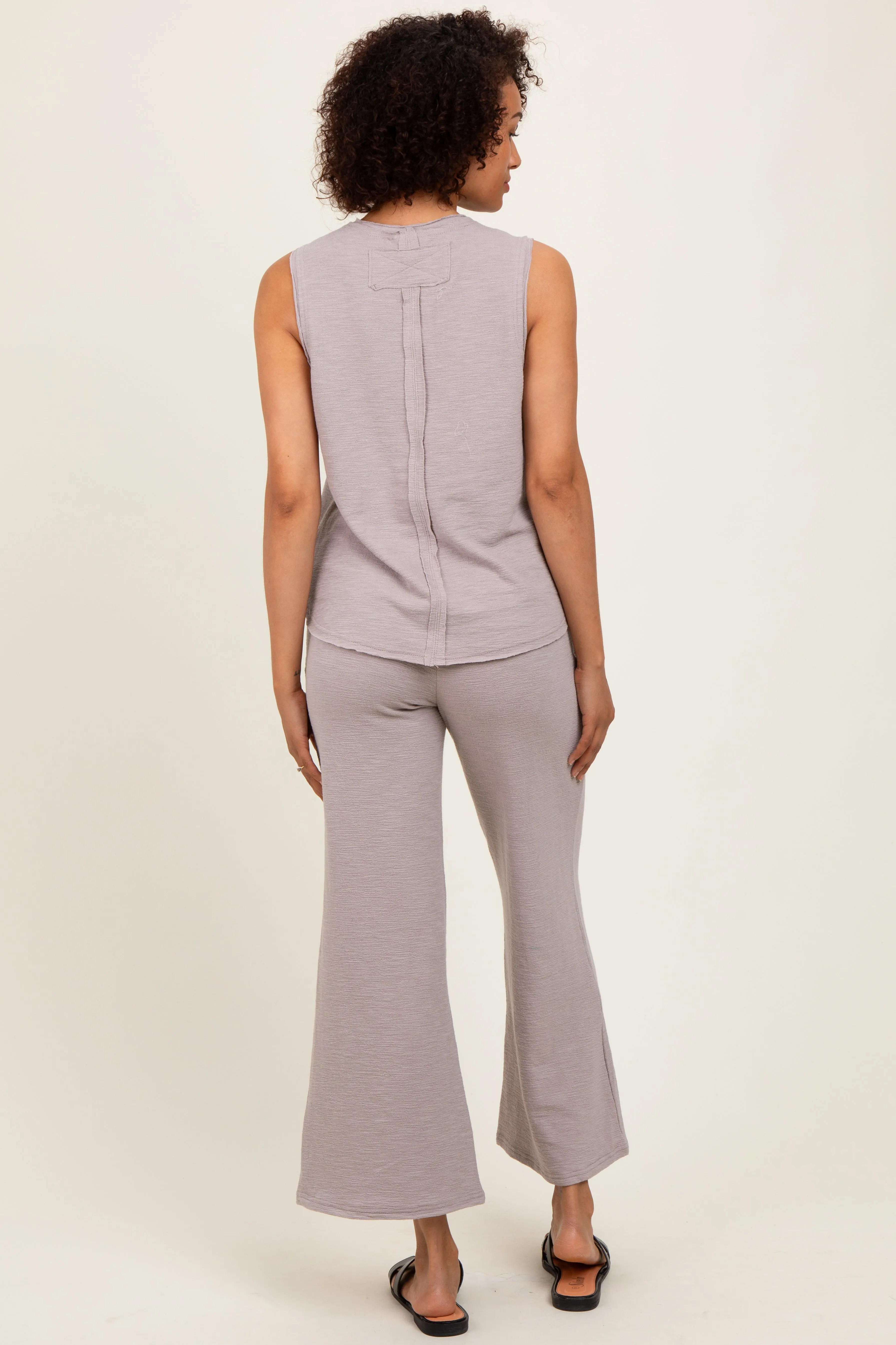 Light Mocha Slub Knit Pants Set sold by Pinkblush product image thumbnail 4