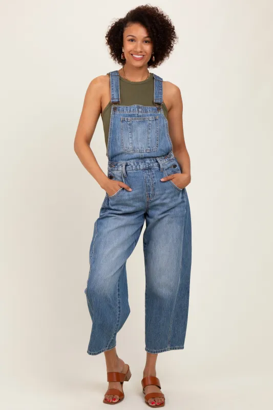 Blue Barrel Leg Overalls sold by Pinkblush