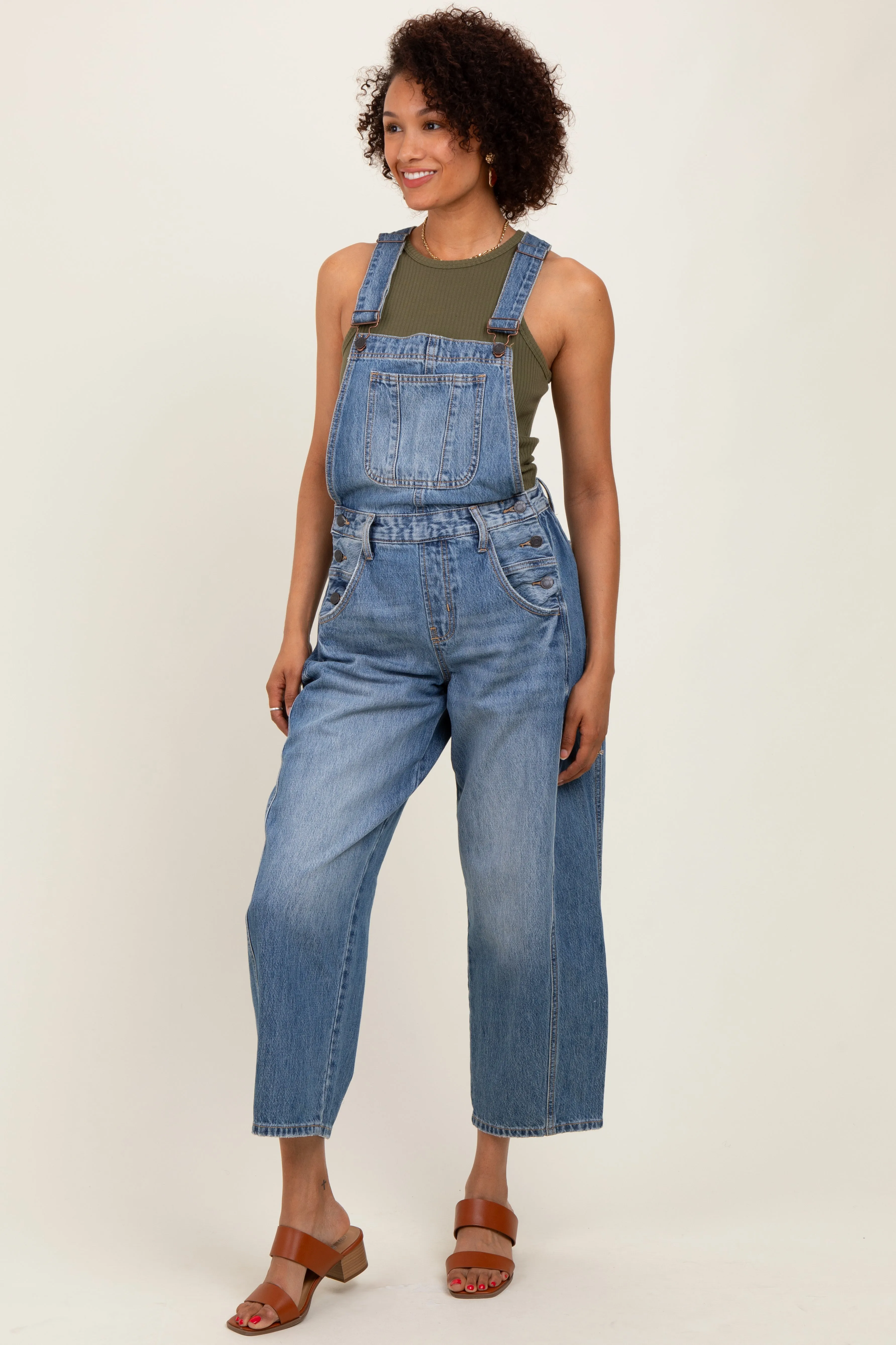 Blue Barrel Leg Overalls sold by Pinkblush product image thumbnail 2