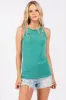 Green Heathered Tank Top sold by Pinkblush