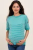 Jade Terry Striped Raglan Sleeve Maternity Top sold by Pinkblush
