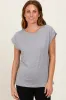 Heather Grey Crew Neck Maternity Muscle Tee sold by Pinkblush