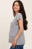 Heather Grey Crew Neck Maternity Muscle Tee sold by Pinkblush