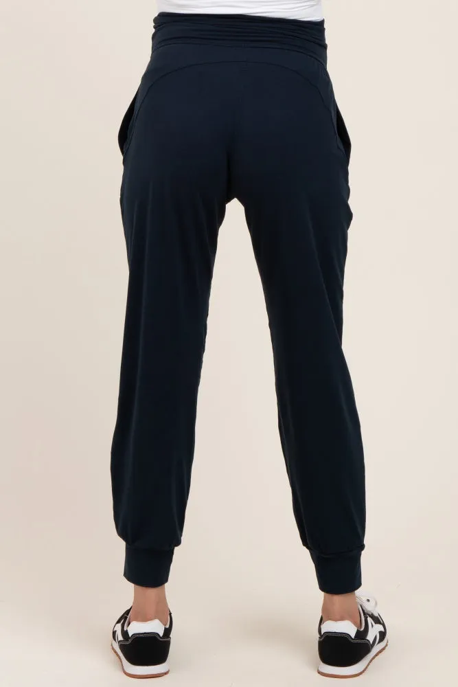 Navy Maternity Joggers sold by Pinkblush product image thumbnail 5