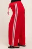 Red Terry Side Stripe Maternity Drawstring Pants sold by Pinkblush