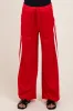 Red Terry Side Stripe Maternity Drawstring Pants sold by Pinkblush