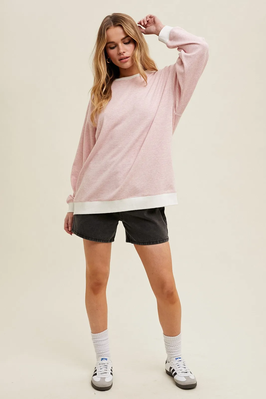 Light Pink Striped Pullover Top sold by Pinkblush product image thumbnail 4
