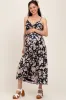 Black Floral Keyhole Detail Maternity Maxi Dress sold by Pinkblush