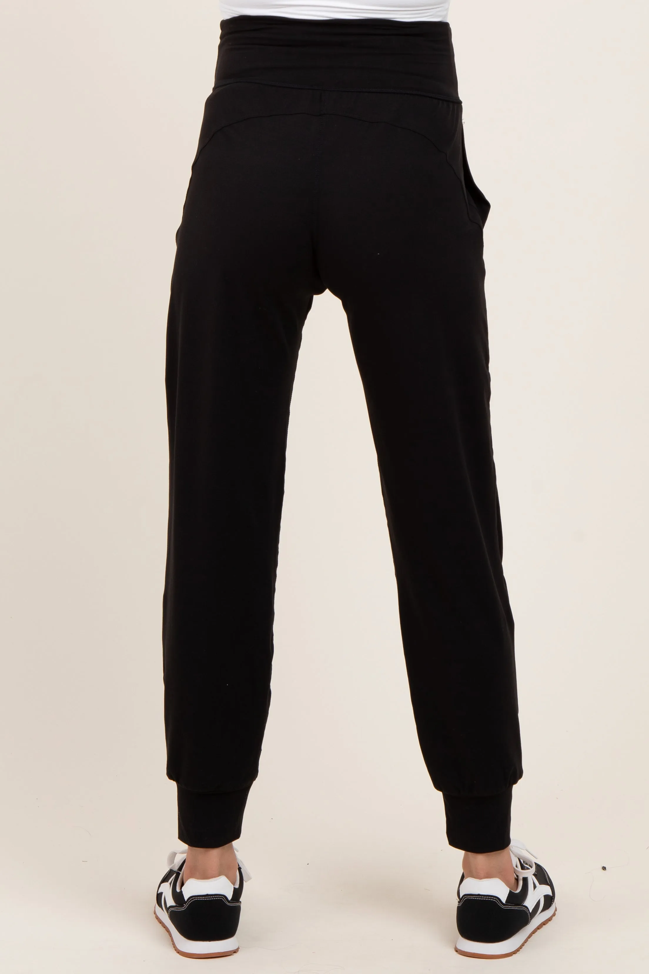 Black Maternity Joggers sold by Pinkblush product image thumbnail 3