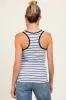 Light Blue Striped Button Front Maternity Tank Top sold by Pinkblush