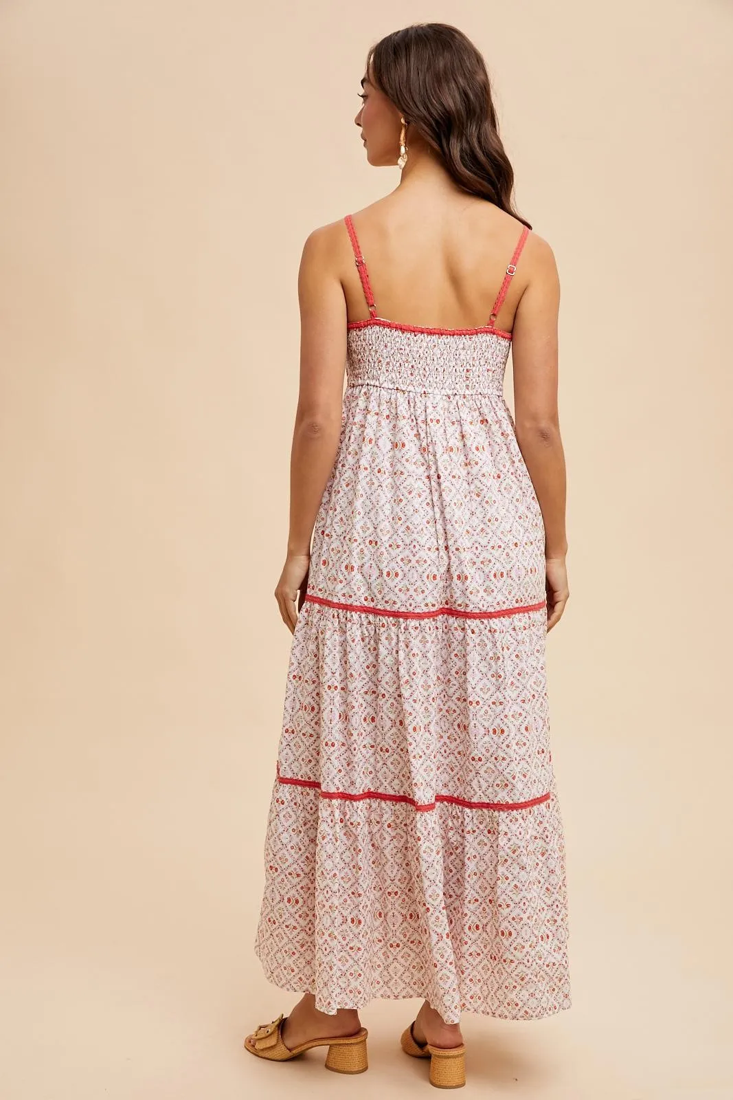 Coral Cotton Floral Maxi Dress sold by Pinkblush product image thumbnail 4