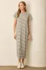 Black Striped Midi T-Shirt Dress sold by Pinkblush