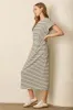 Black Striped Midi T-Shirt Dress sold by Pinkblush
