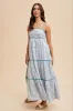 Blue Cotton Floral Maxi Dress sold by Pinkblush