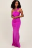 Violet Twist Front Ruched Maternity Maxi Dress sold by Pinkblush