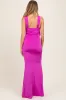 Violet Twist Front Ruched Maternity Maxi Dress sold by Pinkblush