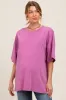 Purple Mineral Washed Oversized Maternity T-Shirt sold by Pinkblush