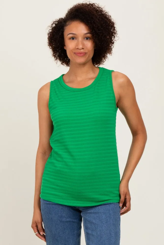 Green Textured Knit Sleeveless Maternity Top sold by Pinkblush product image thumbnail 3