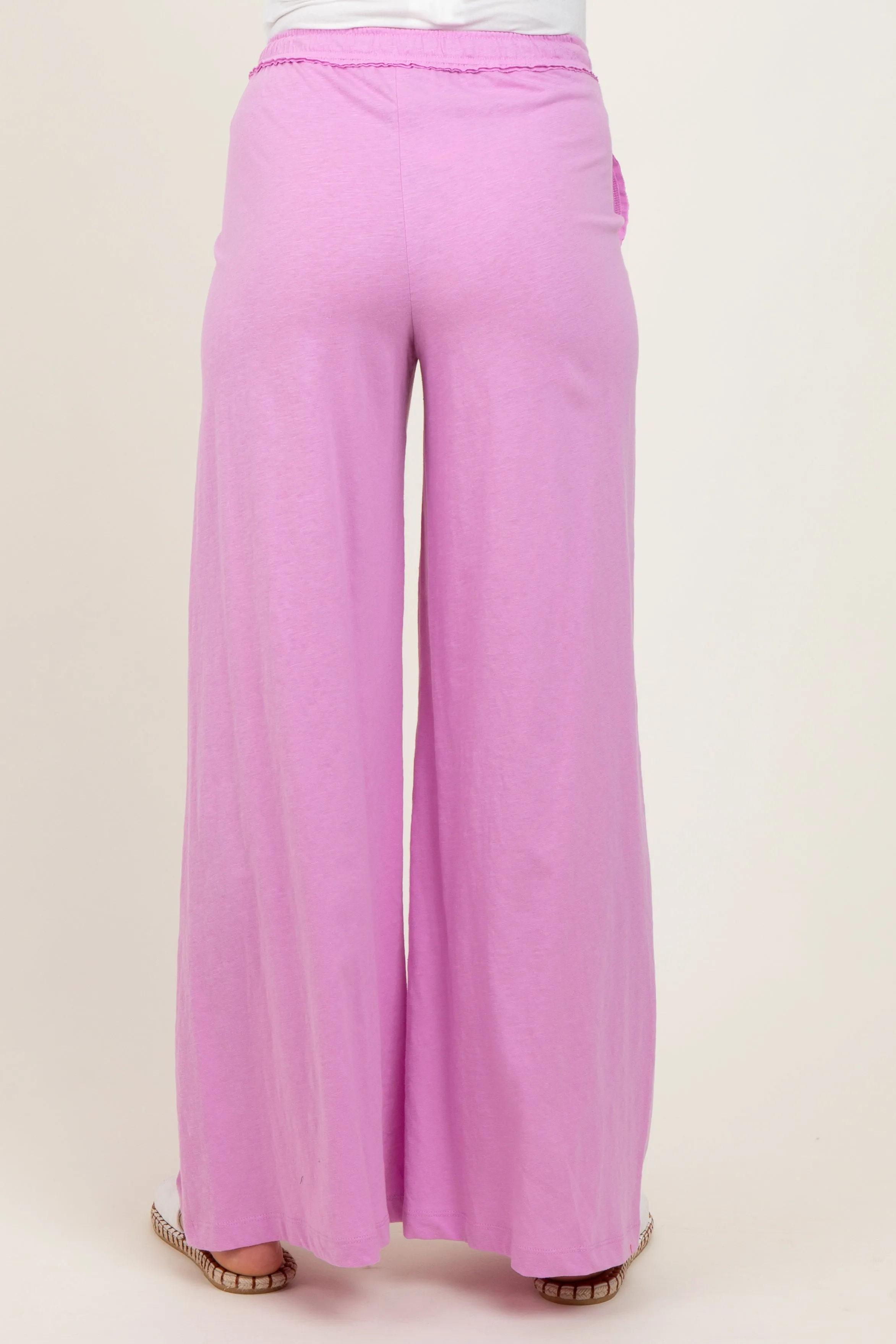 Pink Drawstring Wide Leg Maternity Lounge Pant sold by Pinkblush product image thumbnail 3