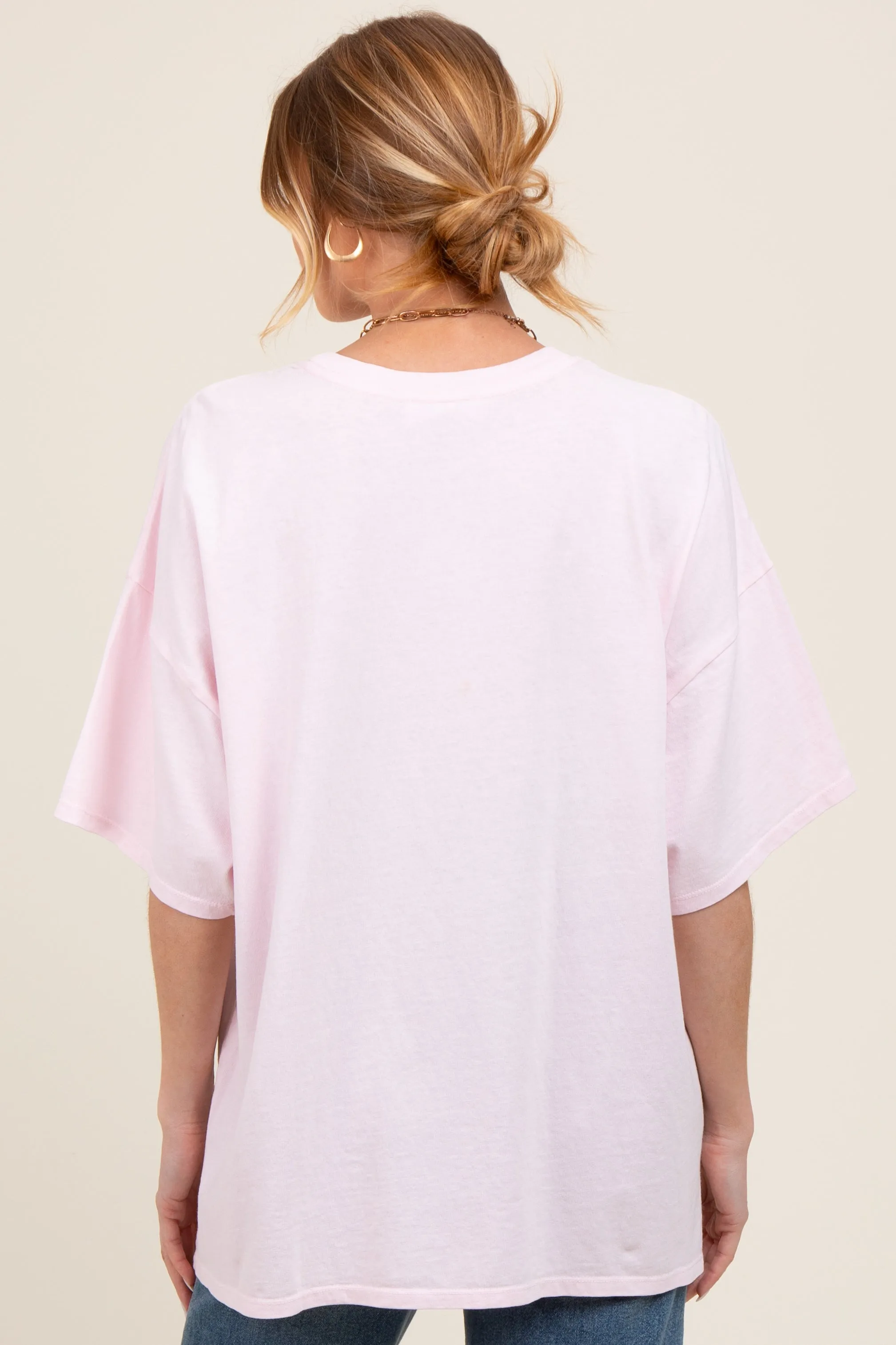 Light Pink Mineral Washed Oversized Maternity T-Shirt sold by Pinkblush product image thumbnail 3