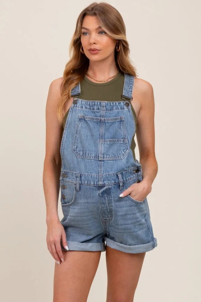 Blue Rolled Cuff Maternity Shortall sold by Pinkblush product image thumbnail 3