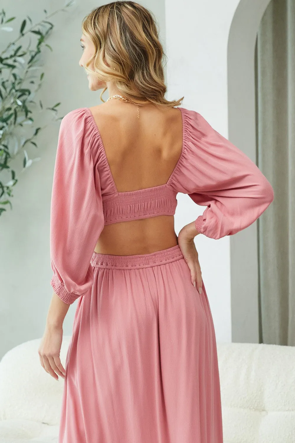 Pink Cutout Maxi Dress sold by Pinkblush product image thumbnail 2